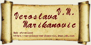 Veroslava Marikanović vizit kartica